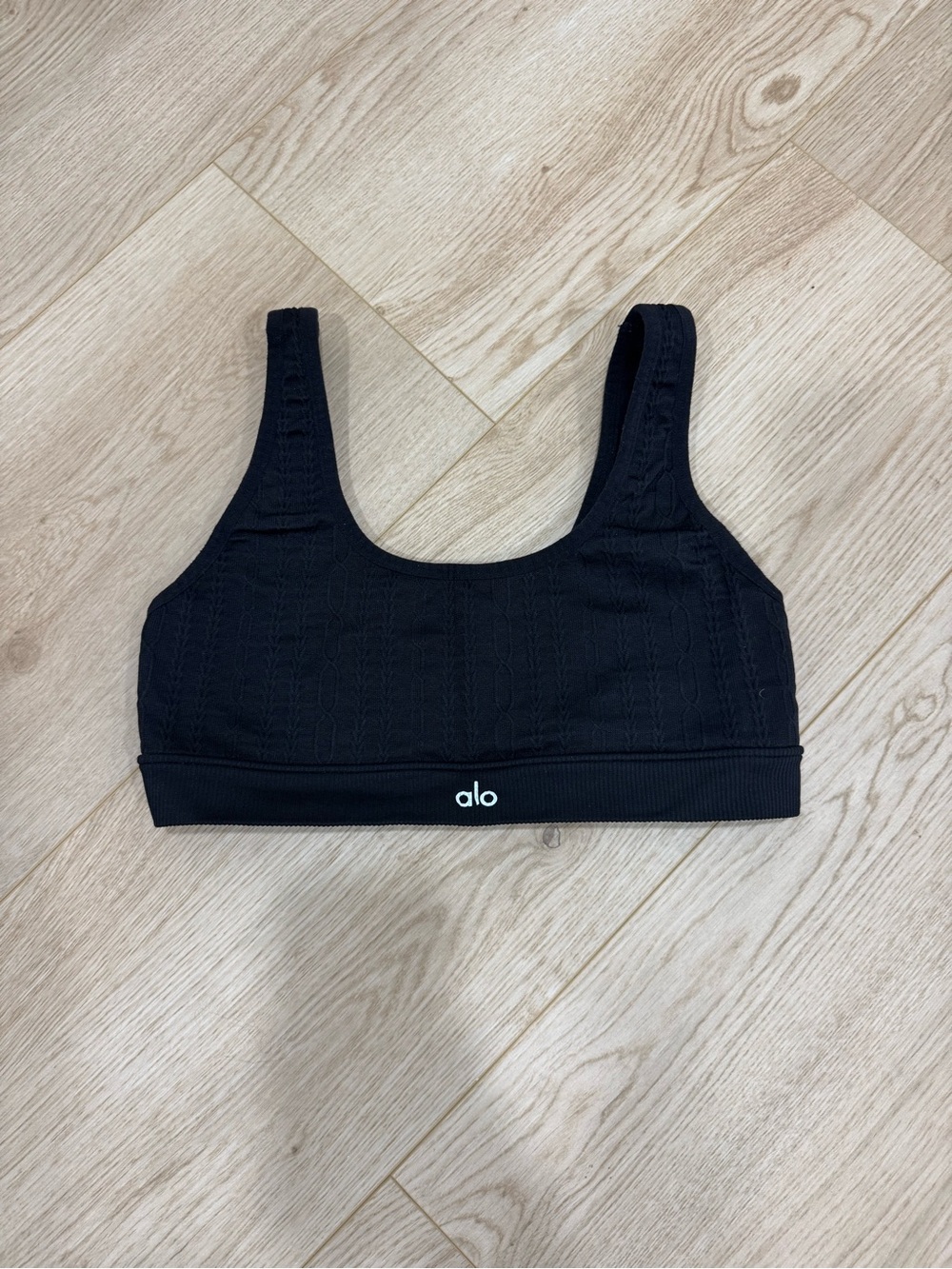 ALO Yoga Black Scoop Sports Bra